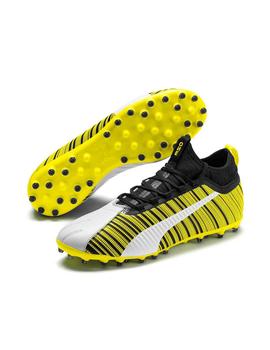 Botas Puma One 5.3 MG Blanco/Amarillo/Negro