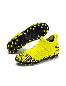 Botas Puma Future 4.3 Netfit MG Jr Amarillo/Negro