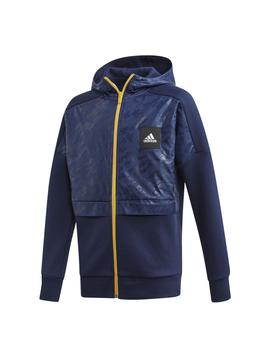 Chaqueta Adidas YB ID Cover Up Marino/Naranja