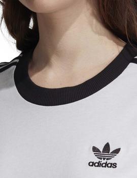 Camiseta Adidas 3 STR Blanco/Negro Mujer