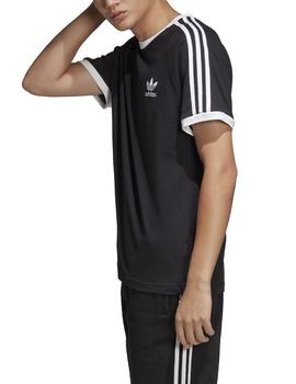 Camiseta Adidas 3-Stripes Negro/Blanco Hombre