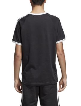 Camiseta Adidas 3-Stripes Negro/Blanco Hombre