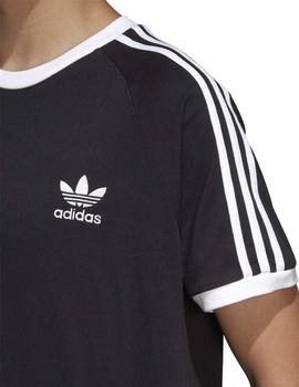 Camiseta Adidas 3-Stripes Negro/Blanco Hombre