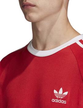 Camiseta Adidas 3-Stripes Rojo/Blanco