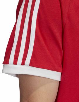 Camiseta Adidas 3-Stripes Rojo/Blanco