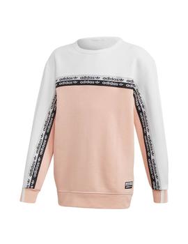 Sudadera Adidas Crew Rosa/Blanco