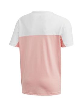 Camiseta Adidas Tee Rosa/Blanco