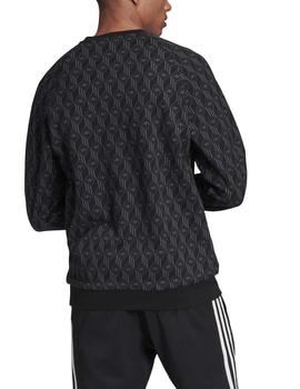 Sudadera Adidas Mono Aop Crew Negro