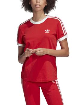 Camiseta Adidas Originals 3 STR Rojo Para Mujer