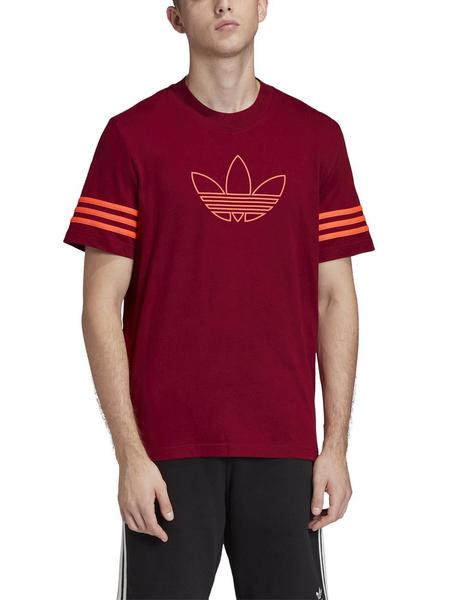 Camiseta Adidas Outline Granate Para