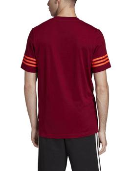 Camiseta Adidas Outline Granate Para Hombre