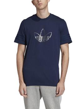 Camiseta Adidas Outline Marino Para Hombre