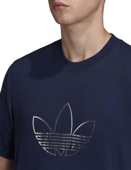 Camiseta Adidas Outline Marino Para Hombre