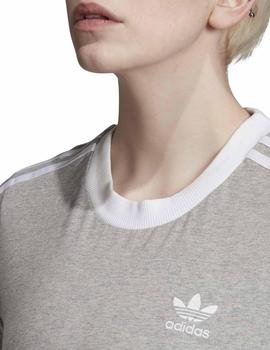 Camiseta Adidas Originals 3 STR Gris Para Mujer