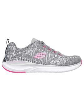 Zapatilla Skechers Ultra Groove Gris Para Mujer