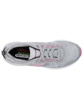 Zapatilla Skechers Ultra Groove Gris Para Mujer