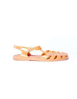 Sandalias Goma Cangrejeras Beige