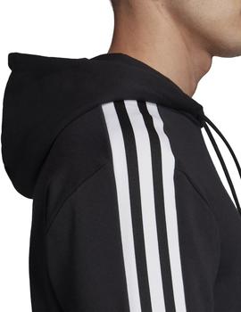 Sudadera Adidas 3S Tape OH Negro Para Hombre