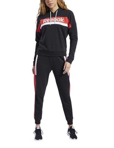 Corchete que te diviertas artería Chándal Reebok Linear Logo Negro Para Mujer