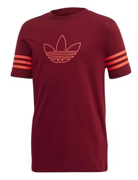 Camiseta Adidas Originals Outline Granate  Jr
