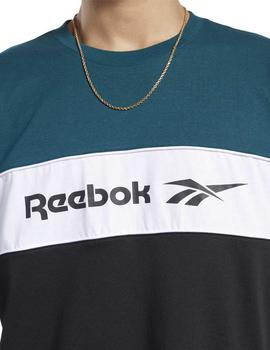 Camiseta Reebok Classics Linear Verde Para Hombre
