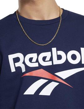 Sudadera Reebok Classics Vector Marino Para Hombre