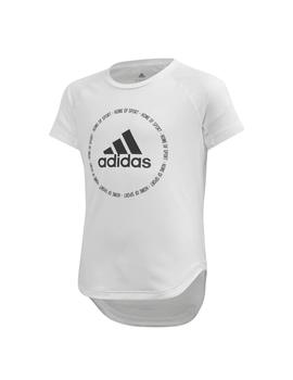 Camiseta Adidas JG TR Bold Blanco Para Niña