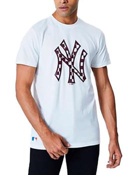 Camiseta New Era Infill Logo NYY Blanco Hombre