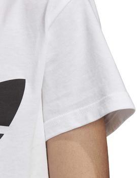 Camiseta Adidas Trefoil Blanco/Negro Para Niño