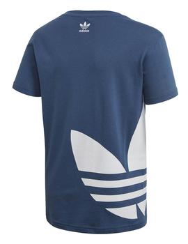 Camiseta Adidas Big Trefoil Marino Para Niño