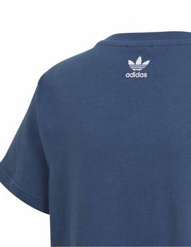 Camiseta Adidas Big Trefoil Marino Para Niño