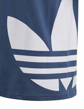 Camiseta Adidas Big Trefoil Marino Para Niño