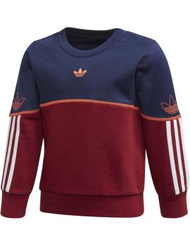 Chandal Adidas Outline Crew Mno/Granate Para Niño