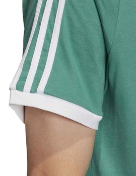 Camiseta Adidas 3-Stripes Verde/Blanco Para Hombre