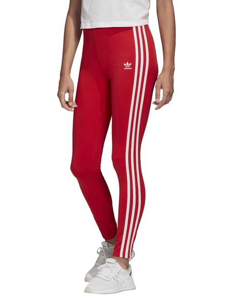 Leggings 3-Stripes Rojo Para Mujer