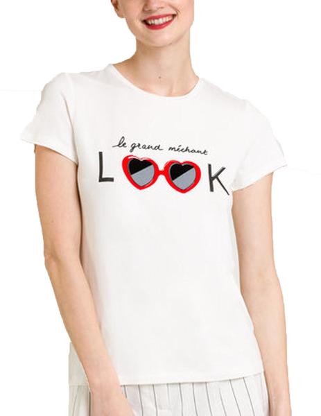 Camiseta Naf Naf Olunette T1 Crudo Para Mujer