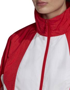 Chaqueta Adidas Large Logo Rojo Para Mujer