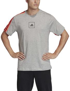 Camiseta Adidas M AAC Gris/Naranja Para Hombre