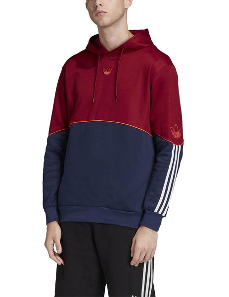 Leve puesta de sol Sofocante Sudadera Adidas Outline Marino/Granate Para Hombre