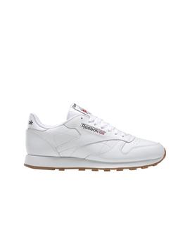 Zapatillas reebok classic lthr blanco verde de hombre.