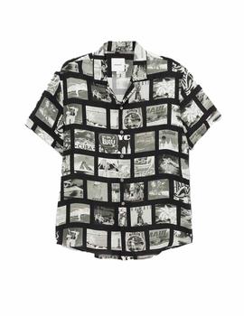 Camisa Desigual Gabriel Negro/Blanco Para Hombre