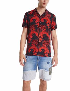 Camisa Desigual Cylan Negro/Rojo Hombre