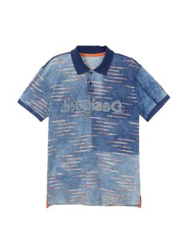 Polo Desigual Beau Azul Para Hombre