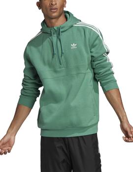 Sudadera Adidas 3-Stripes Verde Para Hombre