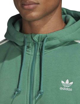 Sudadera Adidas 3-Stripes Verde Para Hombre