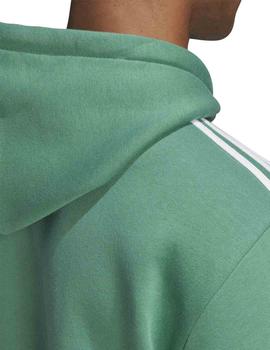 Sudadera Adidas 3-Stripes Verde Para Hombre