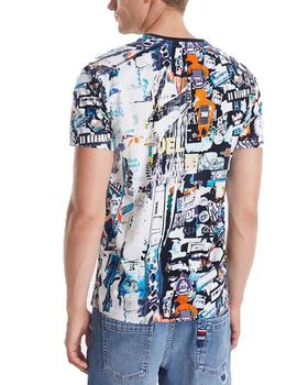 Camiseta Desigual Jules Multicolor Para Hombre