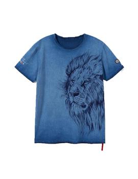 Camiseta Desigual Maddox Azul Para Hombre