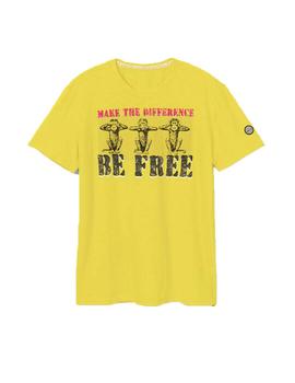 Camiseta Desigual Maxim Amarillo Para Hombre