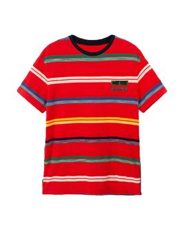 Camiseta Desigual Leon Rojo Para Hombre